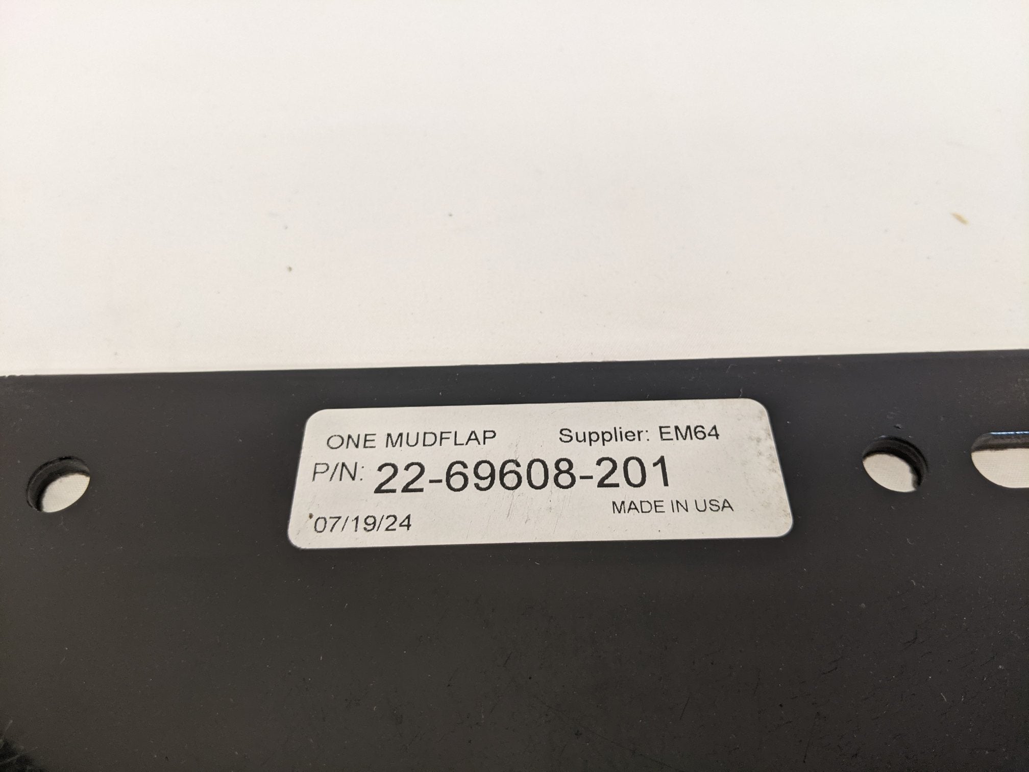 *Set Of 2* Freightliner LH & RH 24" Black Plastic Mud Flap - P/N 22-69608-201 (10131075334460)