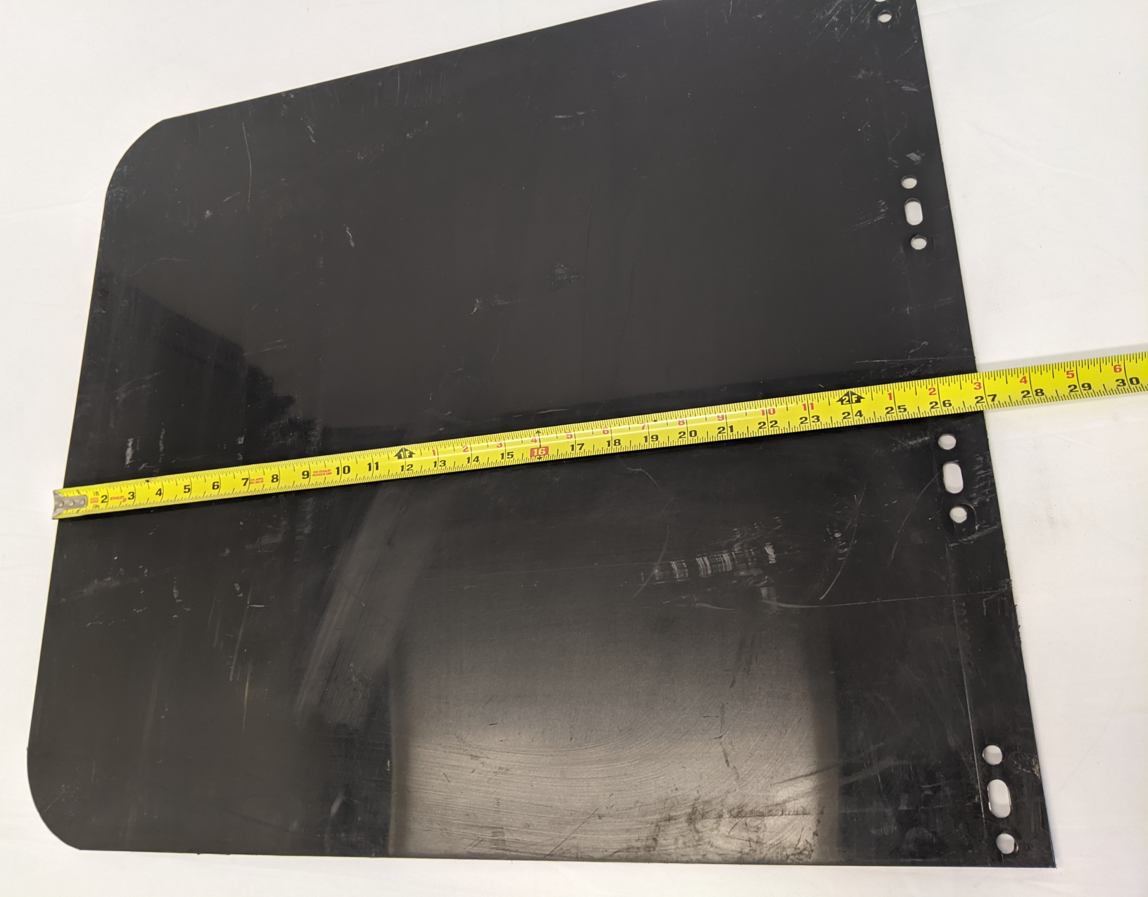 *Set Of 2* Used LH, RH 27" Black Straight Mud Flap w/ FTL Logo -P/N 22-69608-203