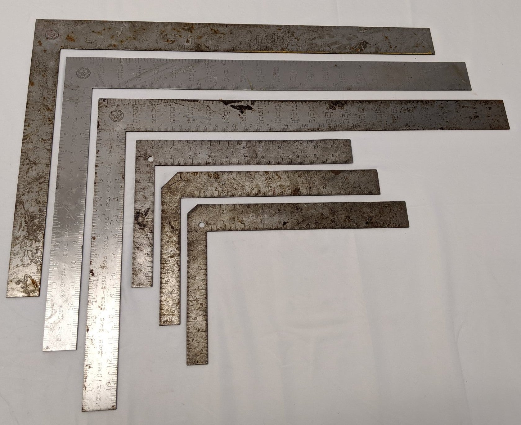 Stanley Carpenter Square Lot of 6 - 24" 12" Steel 45-910