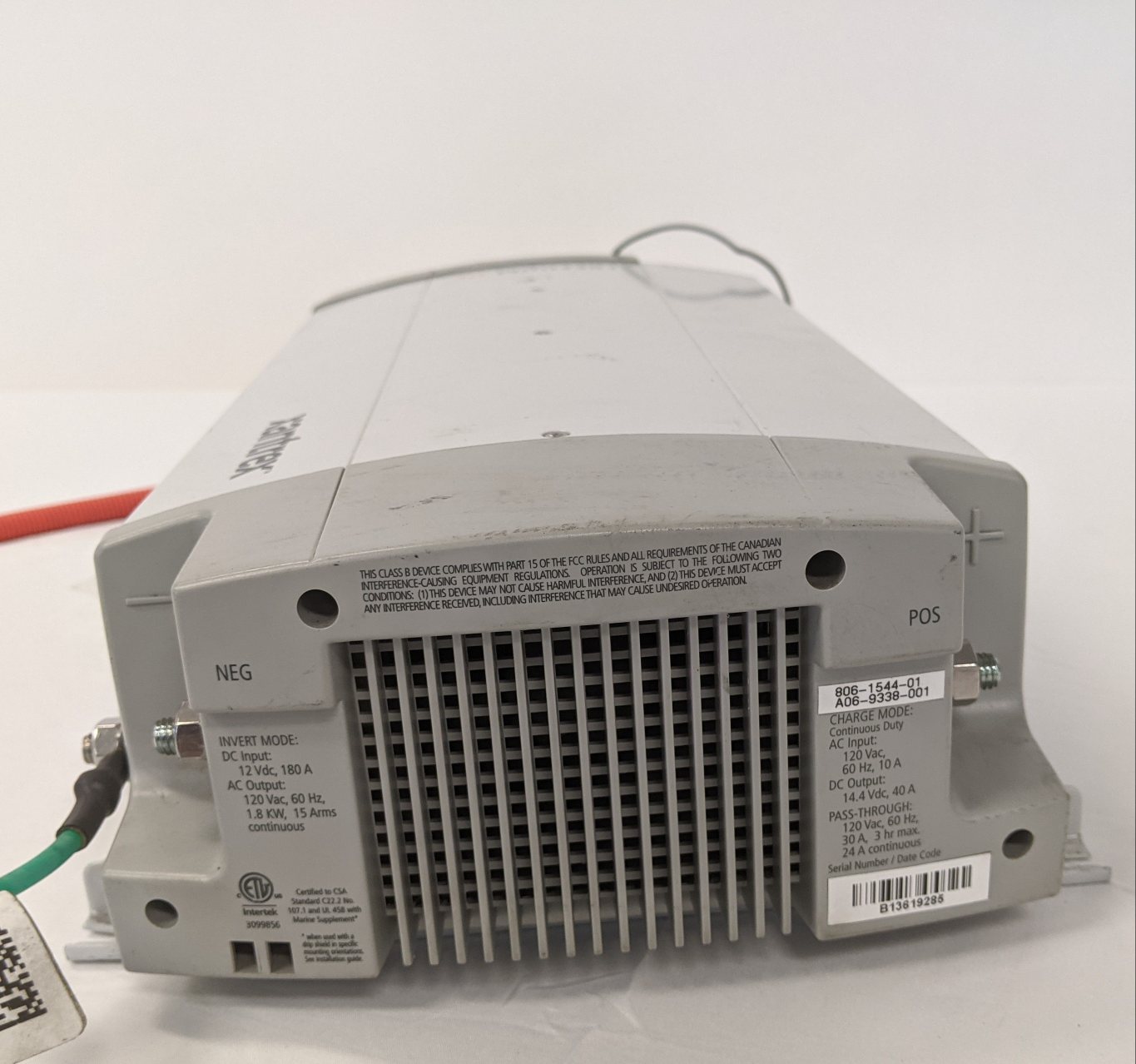 Partial Xantrex Freedom HF 1500W Inverter Assy - P/N  A06-93338-001 (10125178667324)