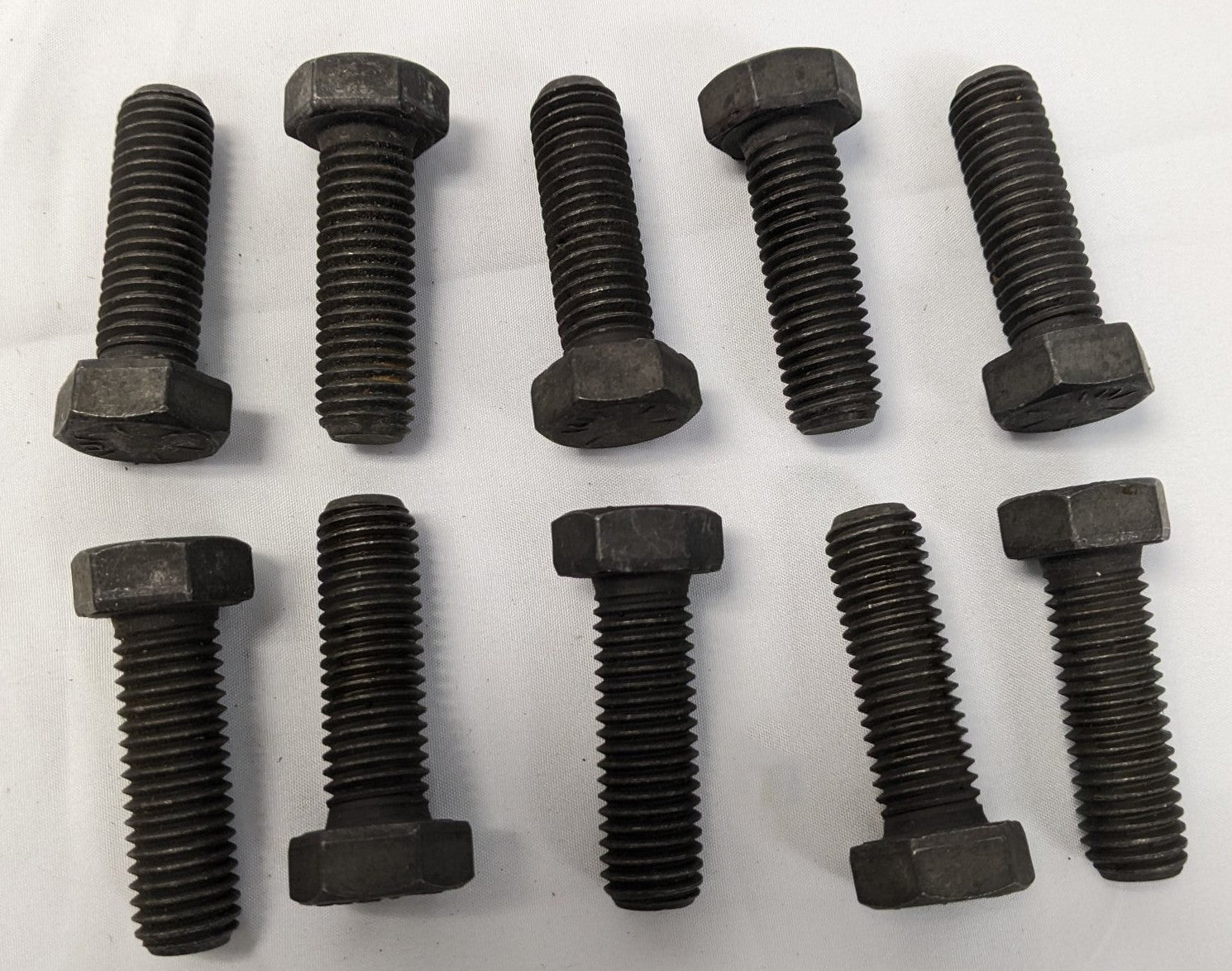 *Lot of 10* New 5/8"-11 x 2" Fully Threaded Coarse Grade 8 Steel Hex Bolts