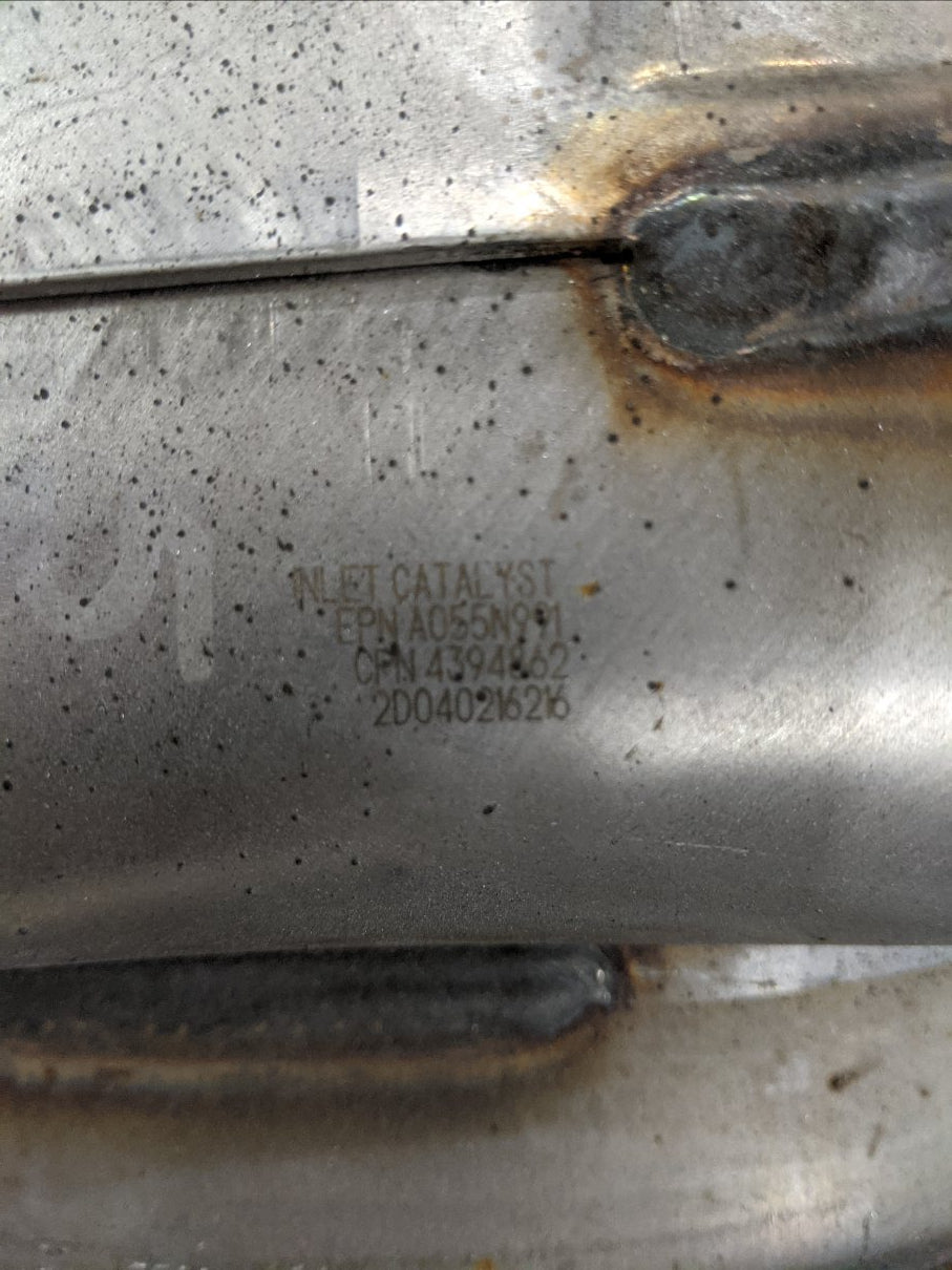 Used OEM Cummins DPF Inlet Catalyst Only - P/N 4394862