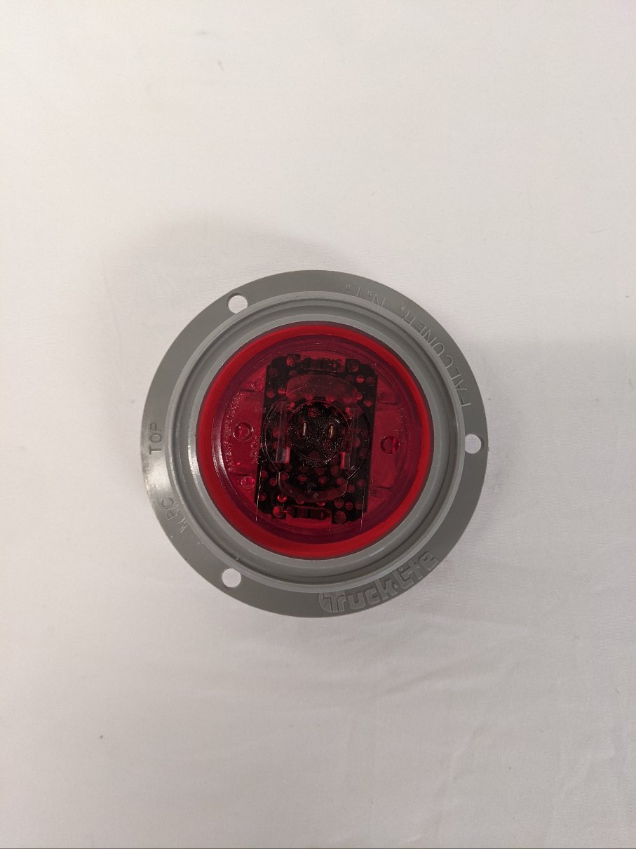 FRT 10 Series LED Red Round 12V With Grey Flange Light - P/N TL  10379R (10168314626364)