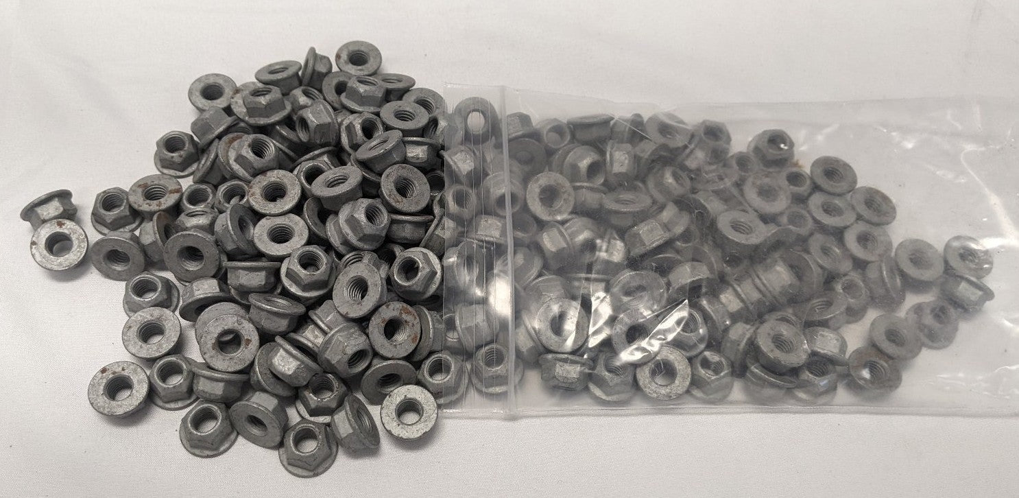 *Lot of 200* M8-1.25 Coarse Steel Grade 8 Galvanized Flange Lock Nuts