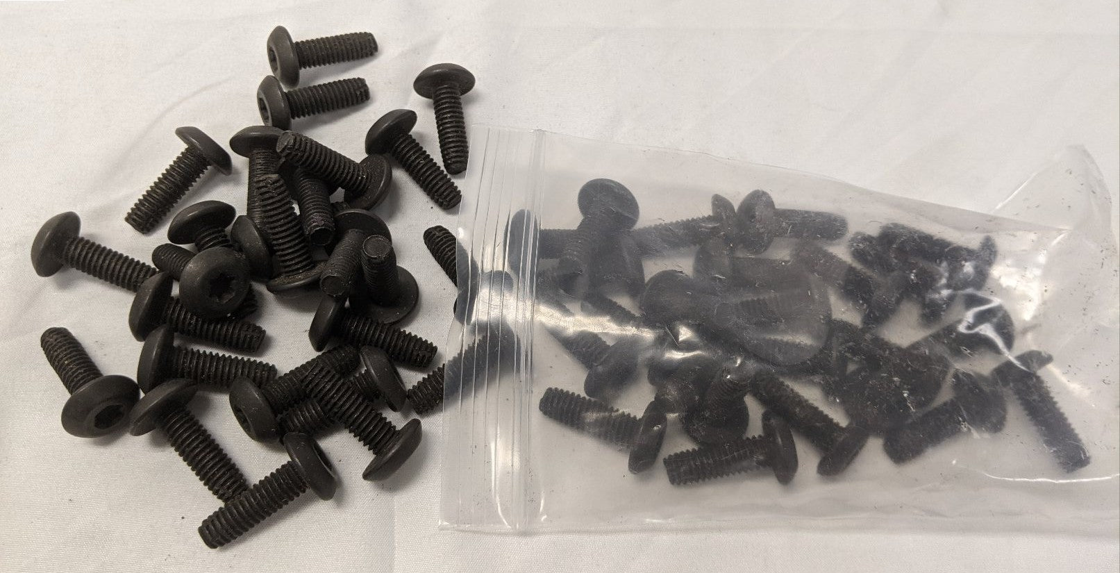 5/16"-18 x 1" Button Head Torx Bolts - Lot of 50 - Black Oxide Steel