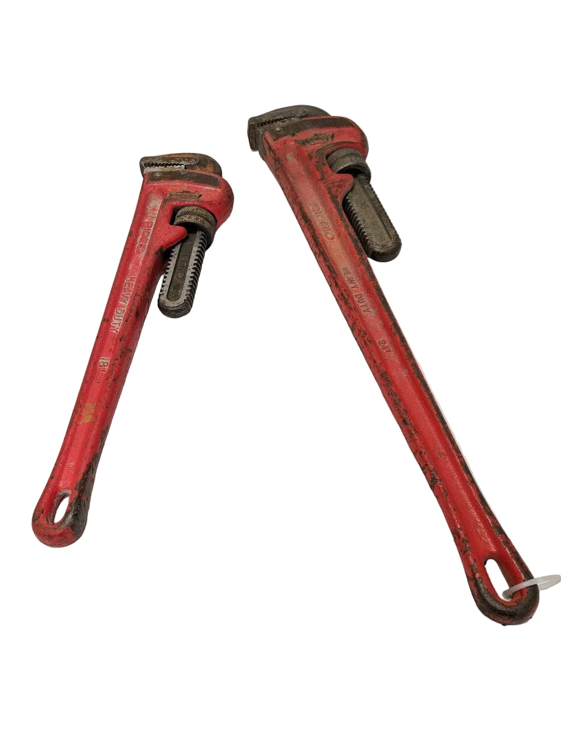 *Lot Of 2* Used Ridgid 18", 24" Steel Straight Pipe Wrenches
