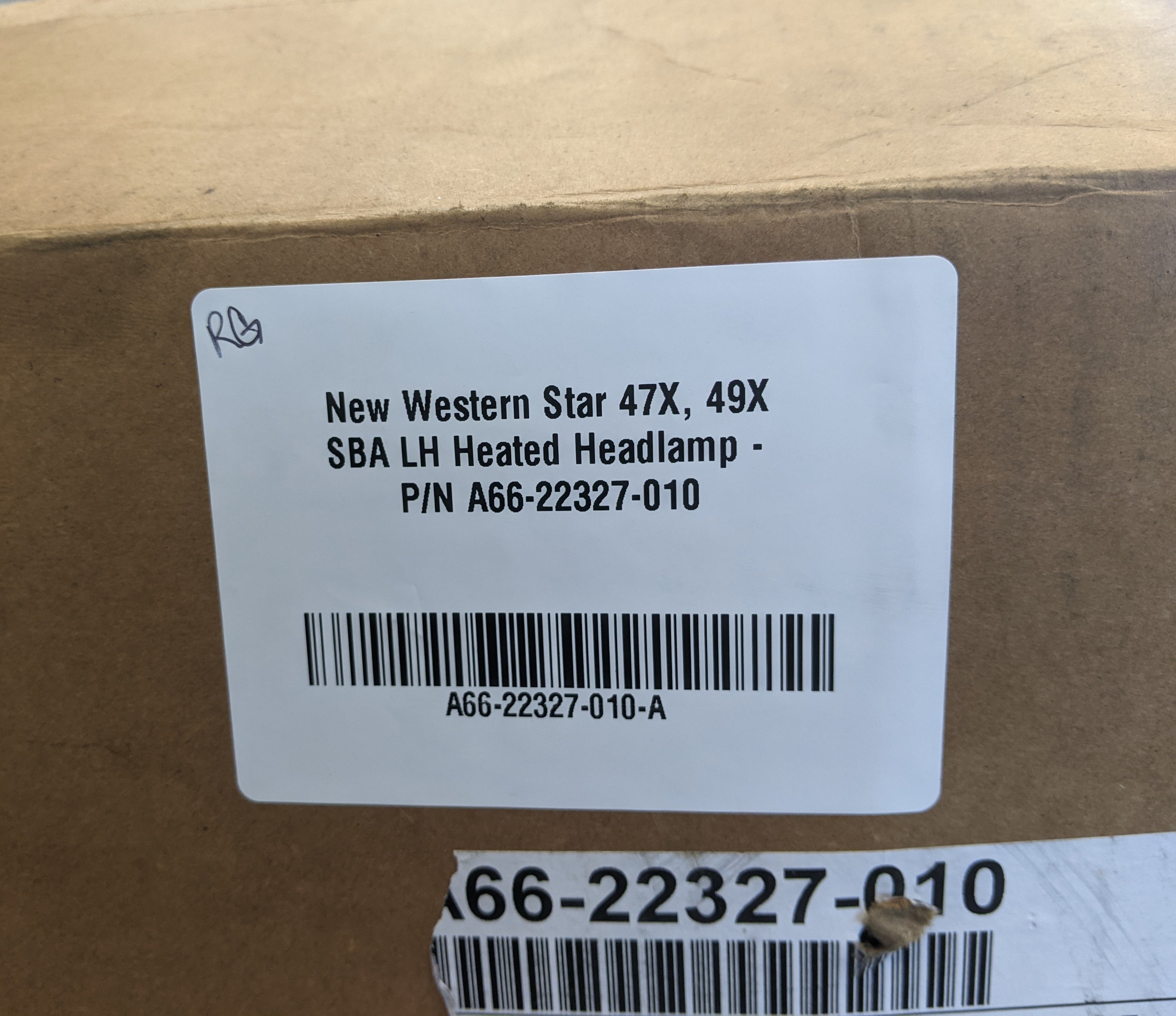 New Western Star 47X, 49X SBA LH Heated Headlamp - P/N A66
