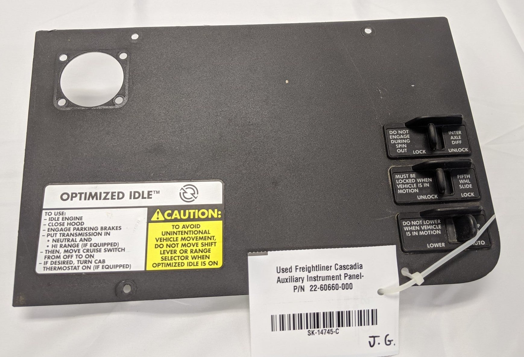 Freightliner Cascadia Auxiliary Instrument Panel (22-60660-000) - Used