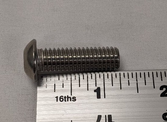 *Lot of 100* New 3/8"-16 x 1 1/4" Fully Threaded Coarse SST Button Bolts
