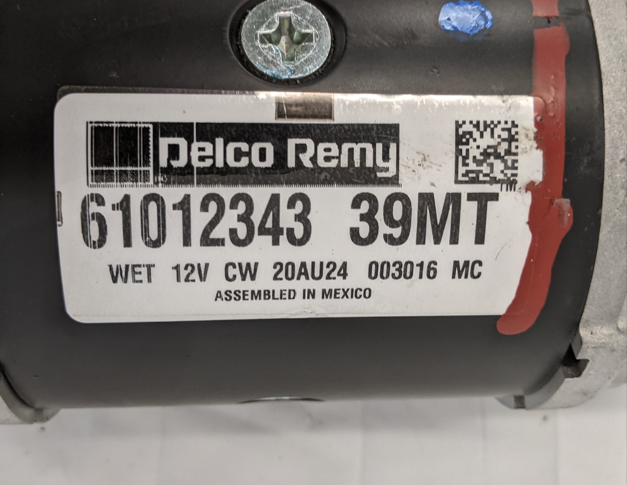 Used Delco Remy 12V 39MT Starter Motor Assembly-P/N 61012343 (10162176688444)