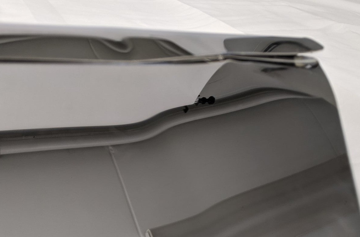 Damaged Western Star LH Stainless Steel SBA Cab Skirt - P/N  A18-65788-001