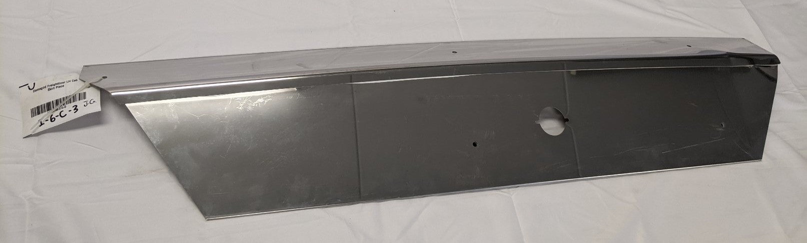 Damaged Western Star LH Stainless Steel SBA Cab Skirt - P/N  A18-65788-001