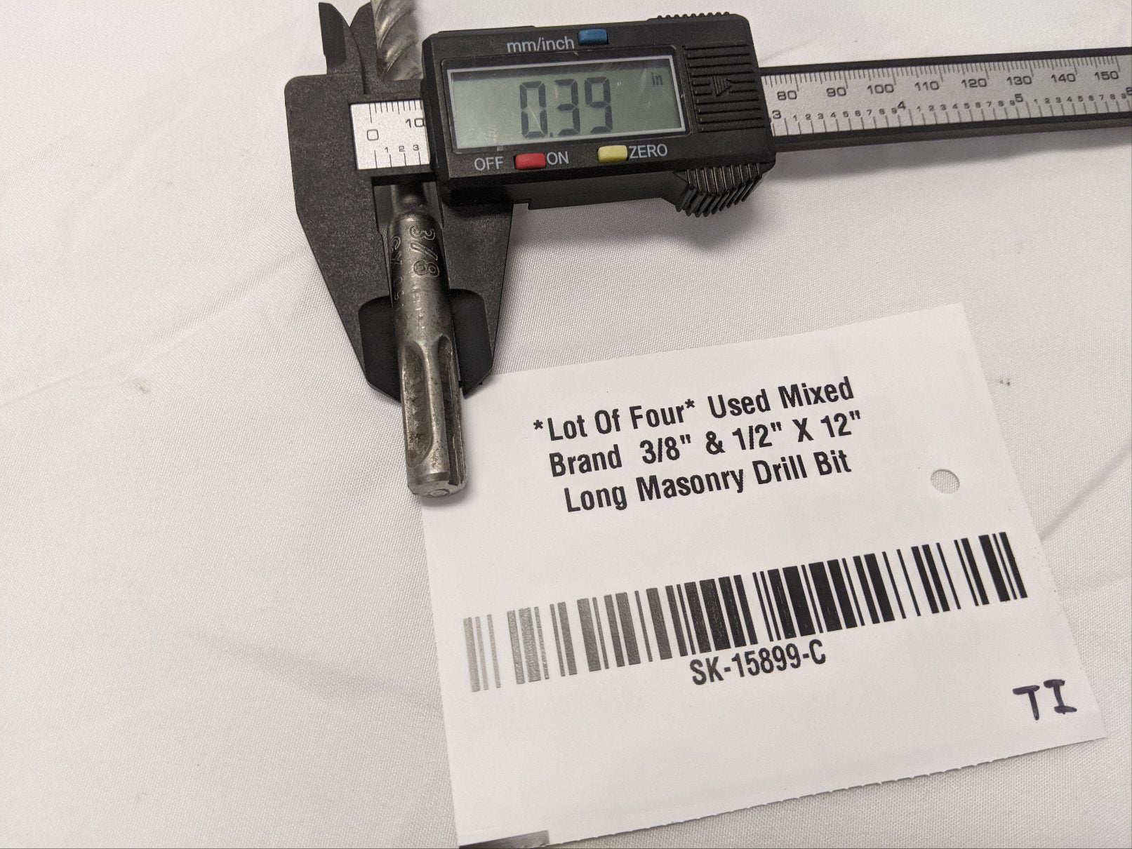 Masonry Drill Bits 3/8" 1/2" x 12" | Lot of 4 | SDS Plus | Hilti Ansi | Used