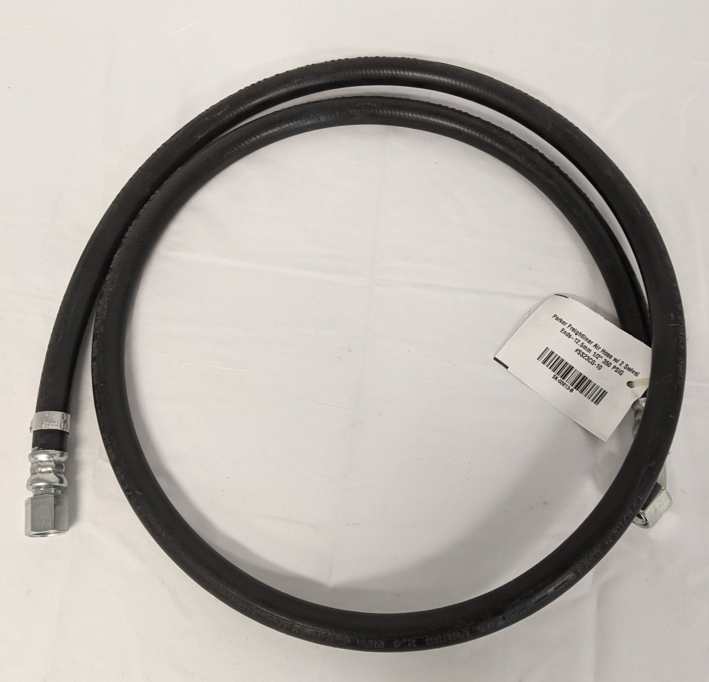 Parker Freightliner Air Hose w/ 2 Swivel Ends--12.5mm 1/2” 350 PSIG - #SS23CG-10 (4333919600726)