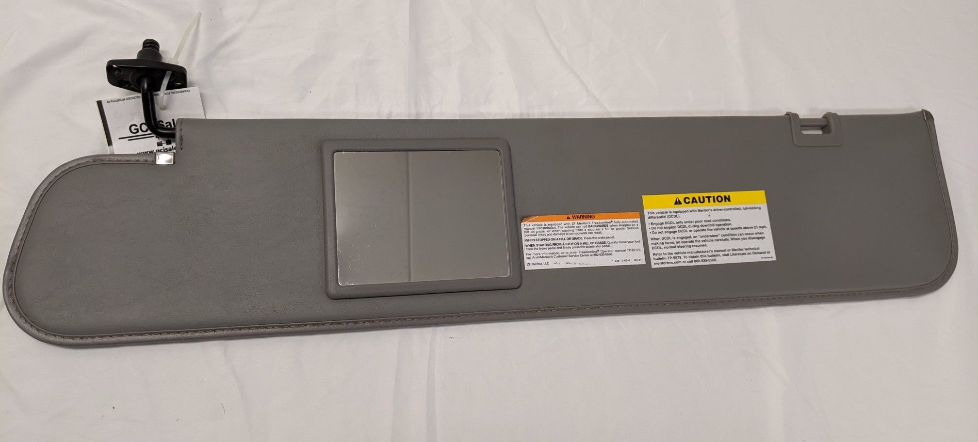 Used Freightliner Columbia LH Gray Interior Sunvisor w/ Mirror-P/N A22-58995-000