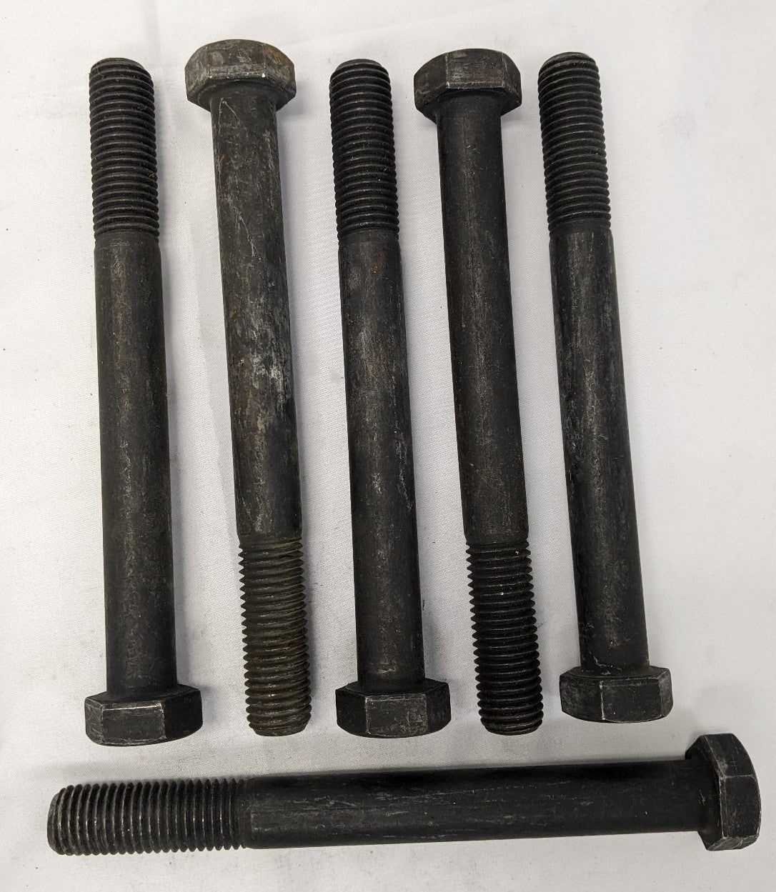 *Lot of 6* New 7/8"-9 x 8-3/8" Partly Threaded Coarse Grade 8 Steel Hex Bolts