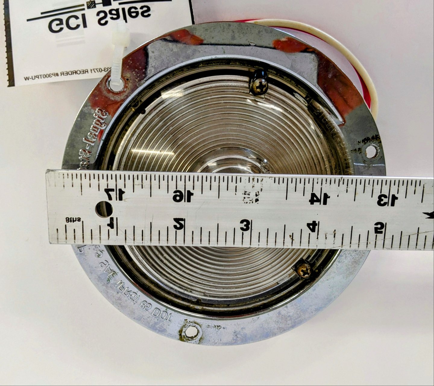 Used Signal-Stat Incandescent Back Up Light w/ Chrome Flange - P/N SIG 3693W (10114267218236)