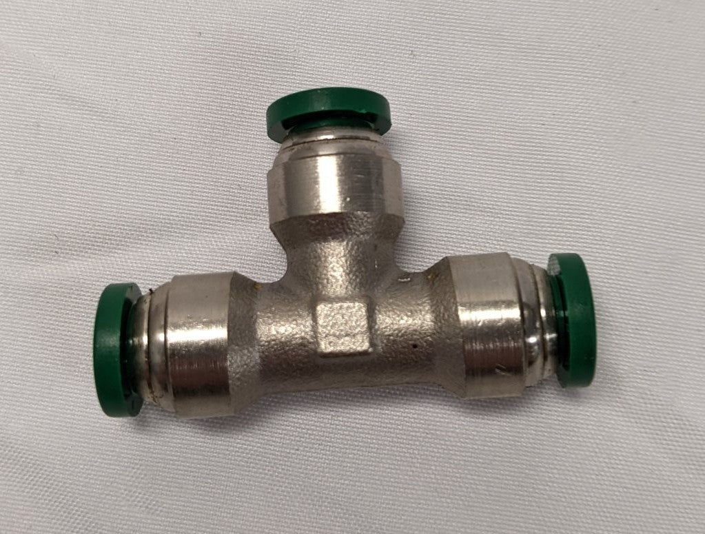 *Pack of 20* New Fisnar Metal Push to Connect 1/4" OD Tube T Connector- 560795