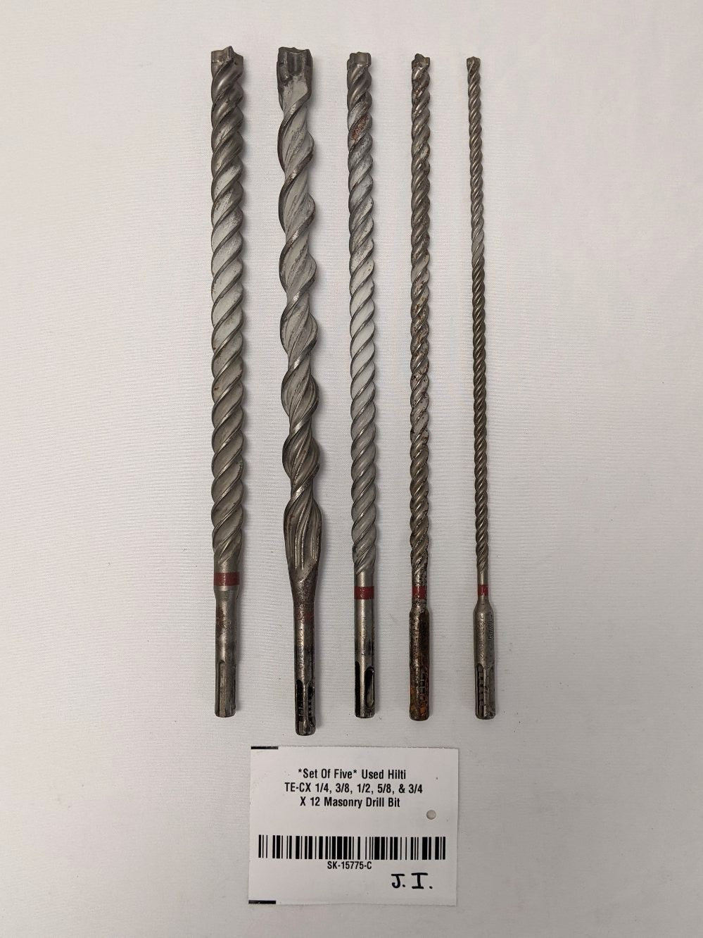 Hilti TE-CX SDS+ Masonry Drill Bit - Lot 5pc 1/4-3/4x12"