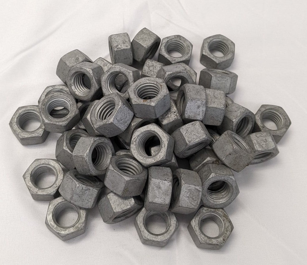 *Lot of 50* New 5/8"-11 Coarse Threaded Steel Galvanized Nuts