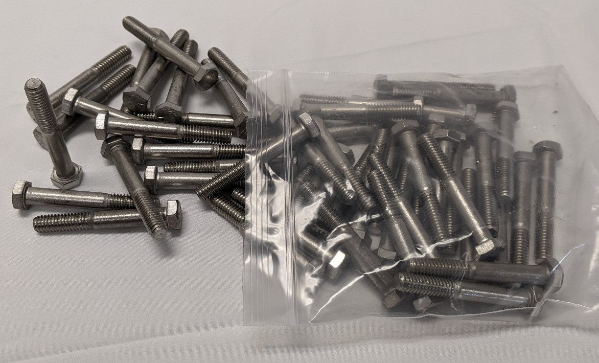 *Lot of 50* New 5/16"-18 x 2 1/4" Partly Threaded Coarse Stainless Steel Hex Bolts