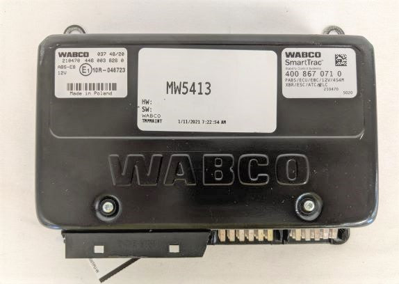 Damaged Wabco SmartTrac ABS Control Module ECU - P/N  400 867 071 0 (4595925778518)