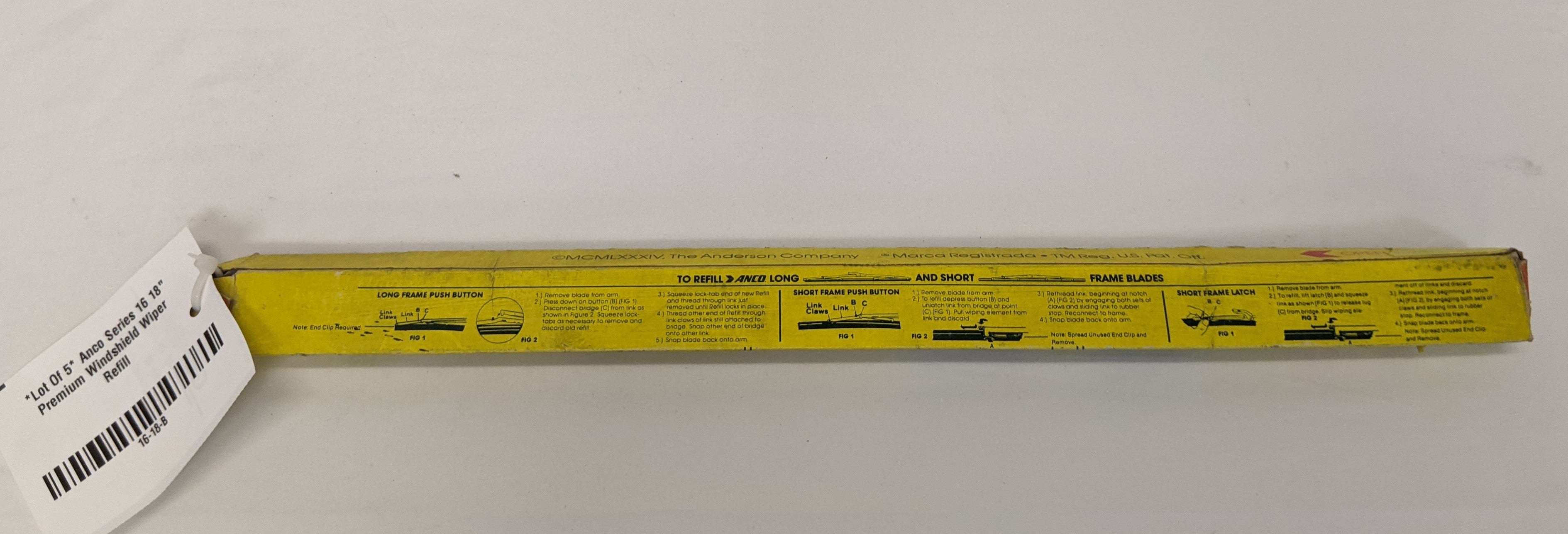 *Lot Of 5* Anco Series 16 18" Premium Windshield Wiper Refill - P/N: 16-18 (10016870695228)