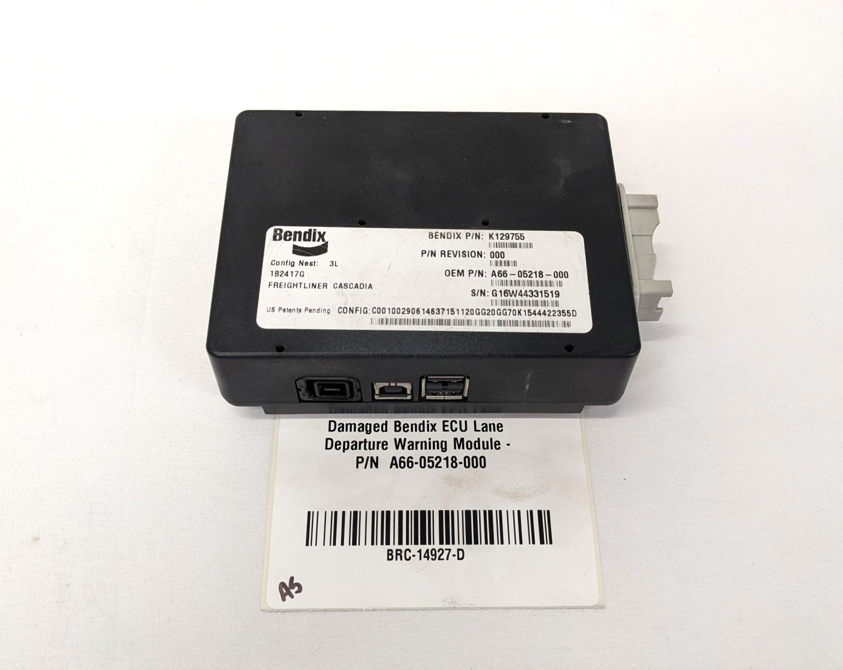 Damaged Bendix ECU Lane Departure Warning Module - P/N  A66-05218-000