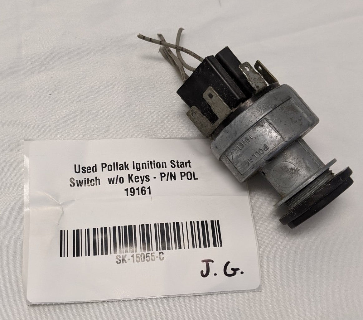 Used Pollak Ignition Start Switch  w/o Keys - P/N POL 19161