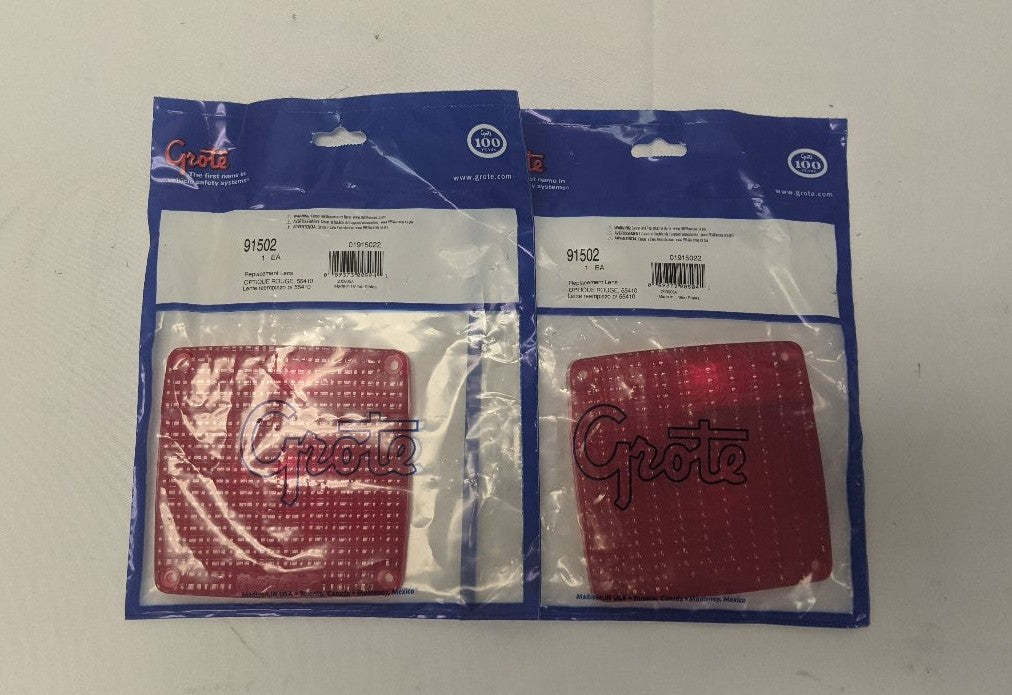 *Lot of 2* New Grote Red Rear Tail Light Lens - P/N  GRO 91502