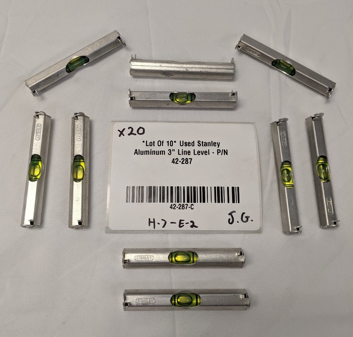 Stanley 3" Aluminum Line Level | Lot of 10 | P/N 42-287 | Construction Tool