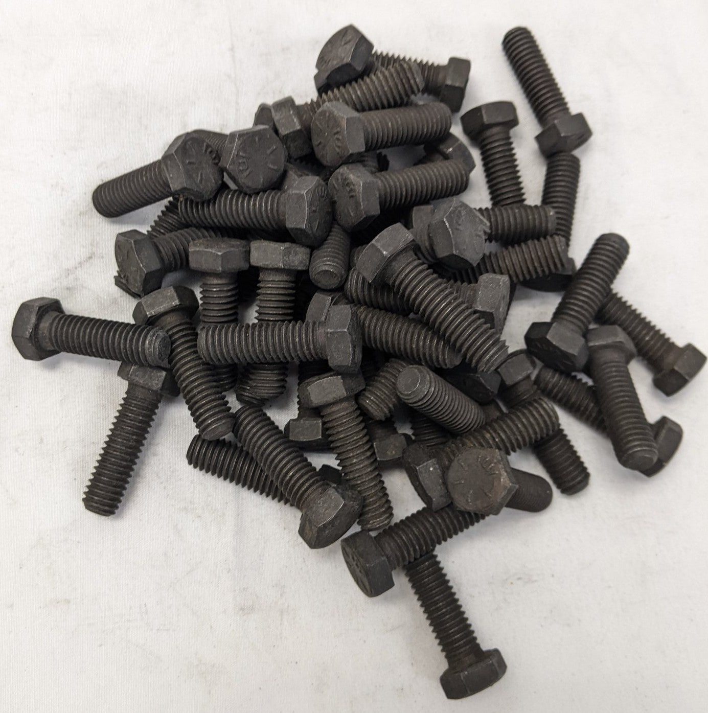 *Lot of 50* New 3/8"-16 x 1 1/4" Fully Threaded Coarse Steel Black Oxide Hex Bolts