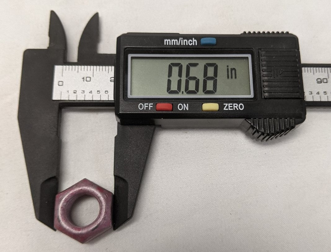 7/16"-20 Grade 8 Red Galvanized Lock Nuts - Lot of 100 - Fine Thread Hex Locknuts