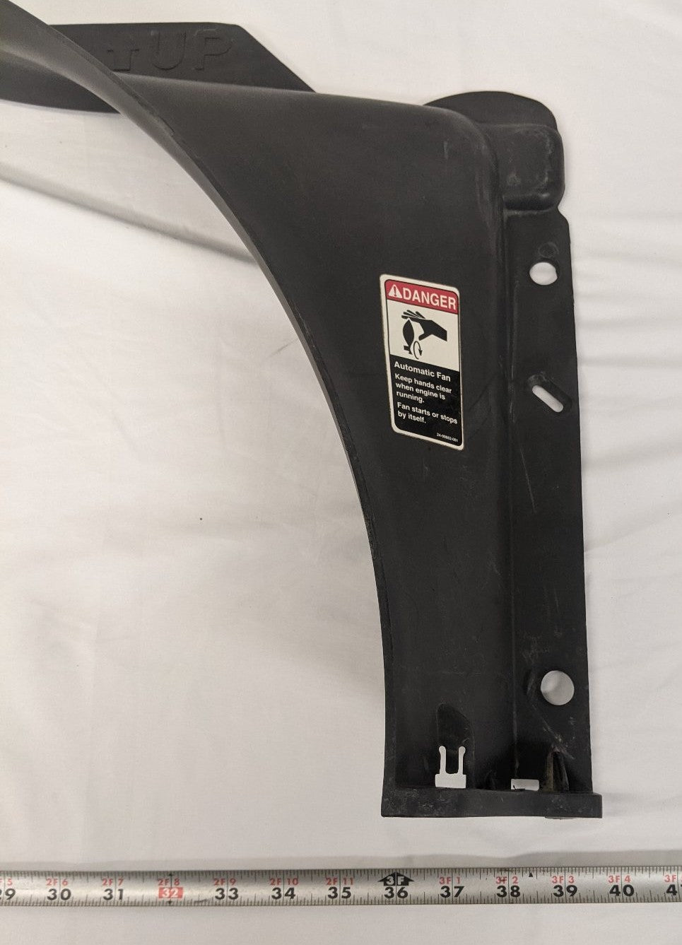 Used Freightliner Black Radiator Fan Upper Shroud Piece - P/N 05-25201-001