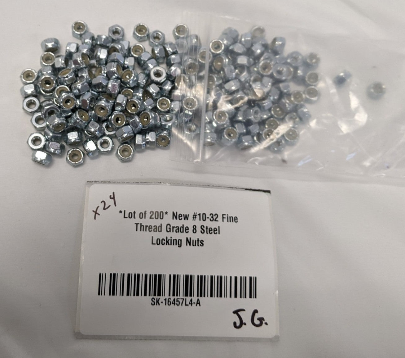 *Lot of 200* New #10-32 Fine Thread Grade 8 Steel Locking Nuts