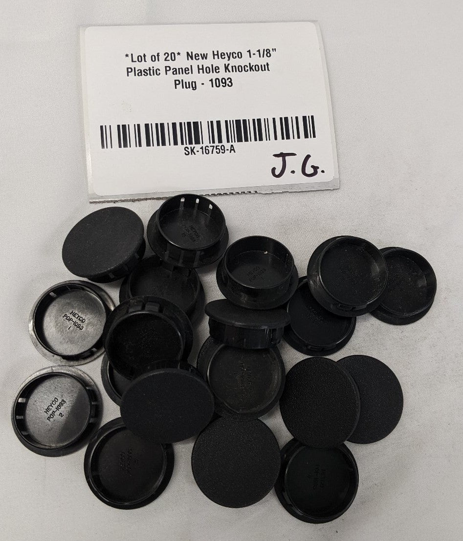 *Lot of 20* New Heyco 1-1/8" Plastic Panel Hole Knockout Plug - 1093