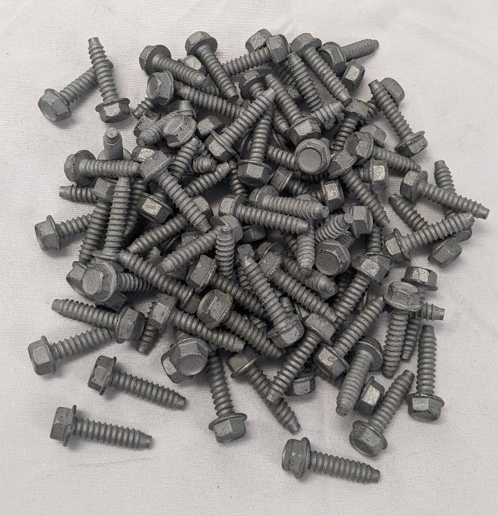 *Lot of 100* New 1/4" x 1" Full Thread Galvanized Steel Plastic Rolling Hex Screw
