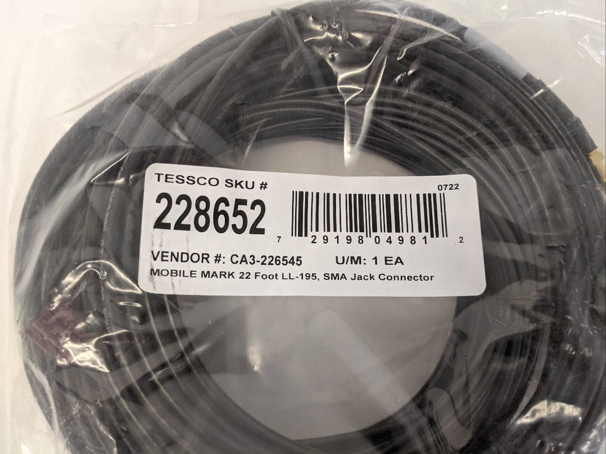 New Mobile Mark Multi-Band Surface Antenna & 22' Cable-P/N SMW 305-3C3C2C-WHT-12 (10162103255356)