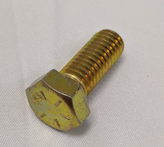 3/8"-16 x 1" Grade 8 Hex Bolts - Yellow Zinc Plated, Fully Threaded, Lot of 50