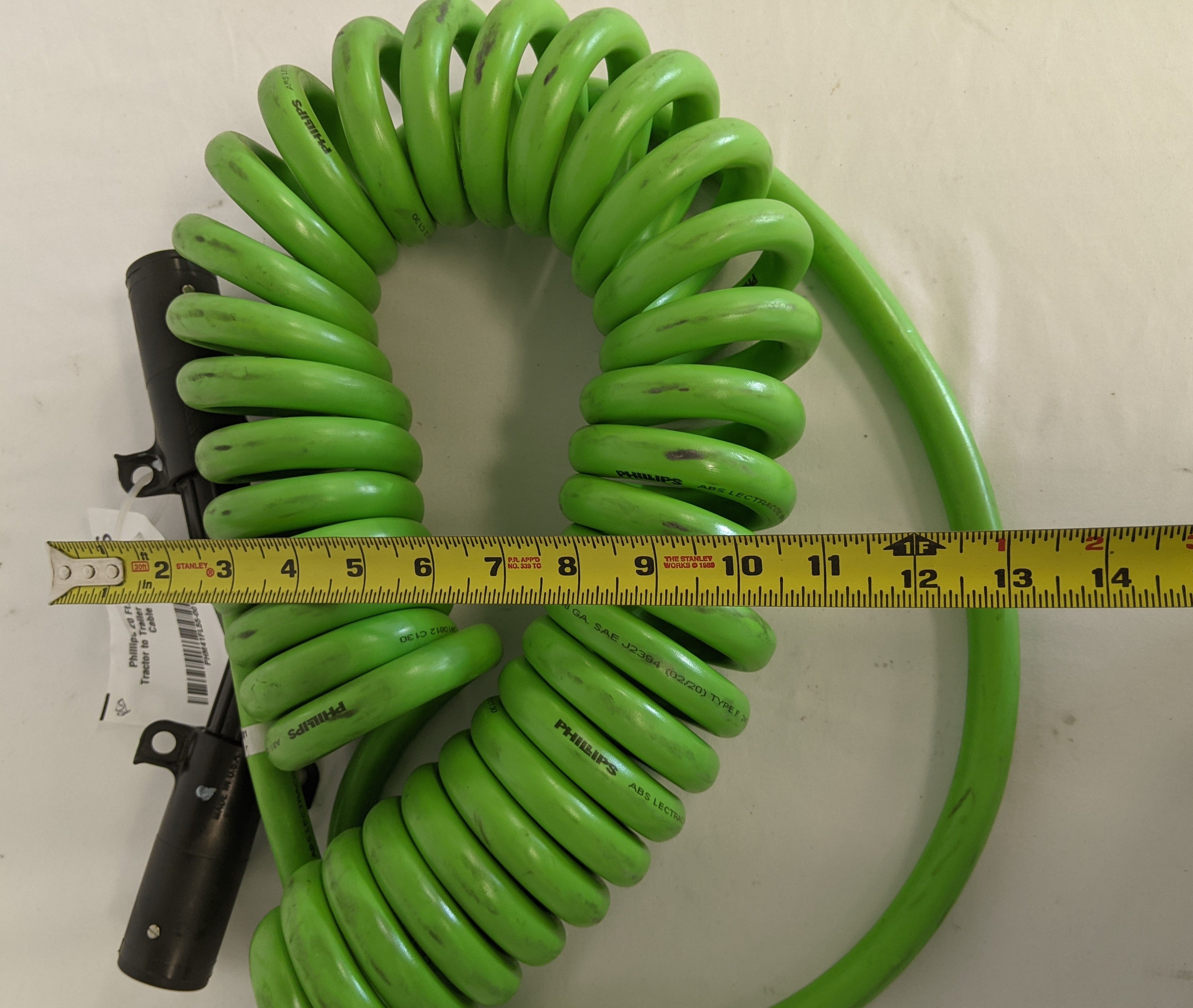 Phillips 20 Ft. Coiled Tractor to Trailer Electrical Cable - P/N  PHM 41FL55 001 (4980289077334)