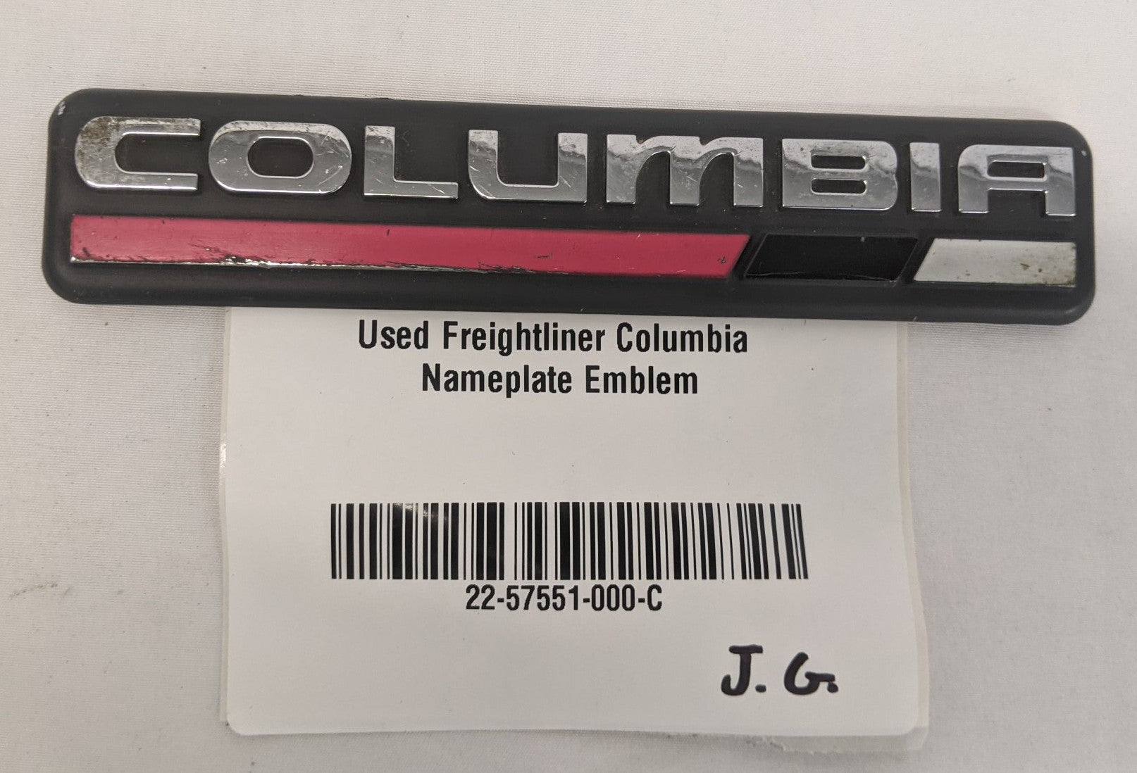 Used Freightliner Columbia Nameplate Emblem - P/N 22-57551-000