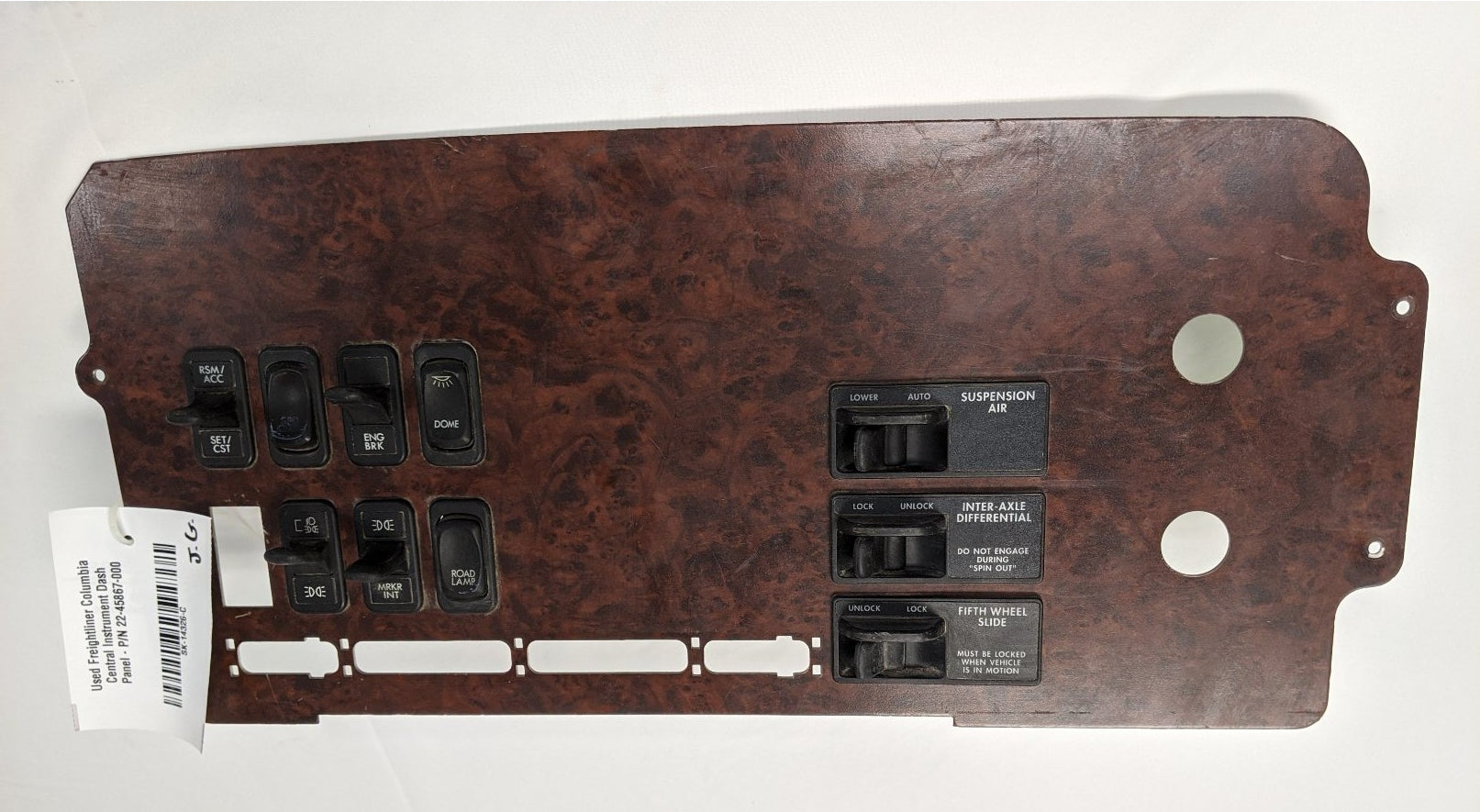 Freightliner Columbia Central Instrument Dash Panel - P/N 22-45867-000