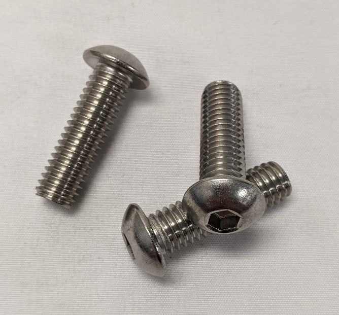 *Lot of 100* New 3/8"-16 x 1 1/4" Fully Threaded Coarse SST Button Bolts