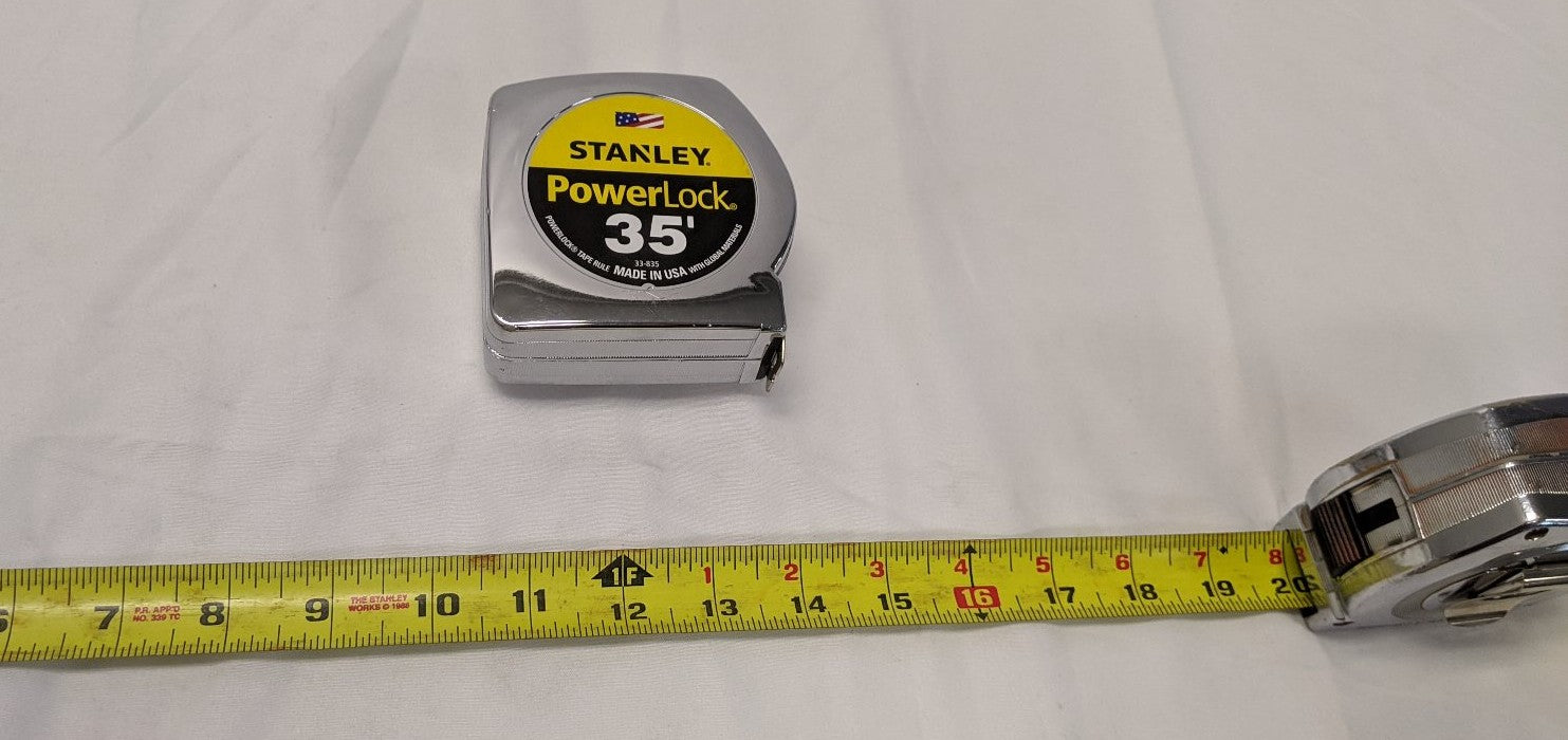 Stanley PowerLock Tape Measure 35 FT Lot of 2 - 1" Blade Belt Clip 33-835