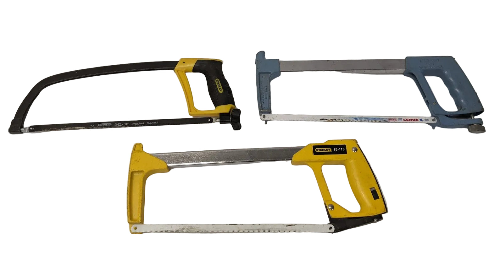 12" Hack Saws - Stanley & Klein Tools, Mixed Lot of 3 Used