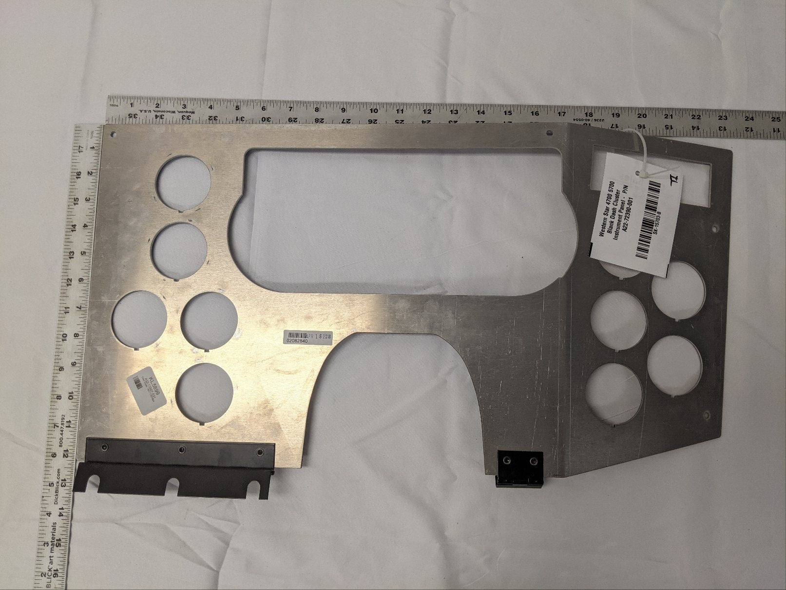 Western Star 4700 5700 Blank Dash Cluster Instrument Panel -  P/N A22-72390-001