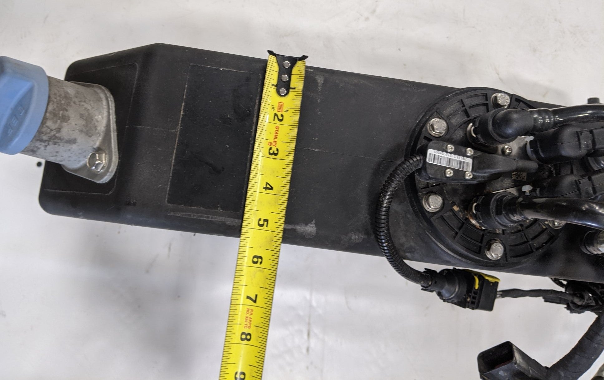 Used FTL 6-Gallon DEF Tank and Header Assembly w/ DEF Pump - P/N A04-35188-002 (10114262270268)