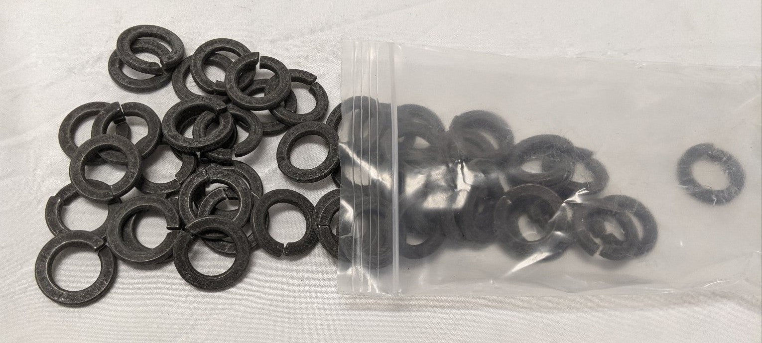 9/16" Black Oxide Steel Lock Washers - Lot of 50 - 15/16" OD Split Ring Washers
