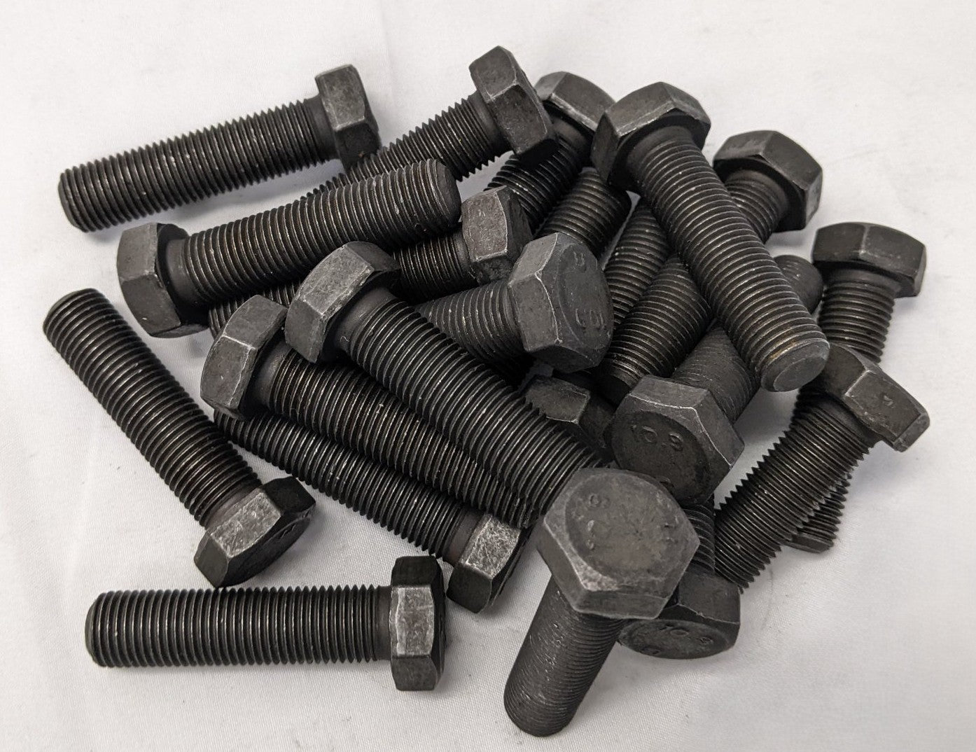 *Lot of 20* New M14-1.5mm x 55mm Fully Threaded Grade 10.9 Steel Hex Bolts