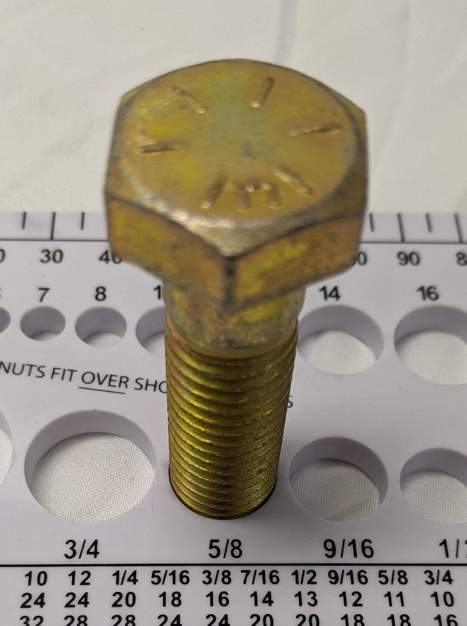*Lot of 25* New 5/8"-11 x 2 1/4" Partly Threaded Coarse Grade 8 Steel Hex Bolts